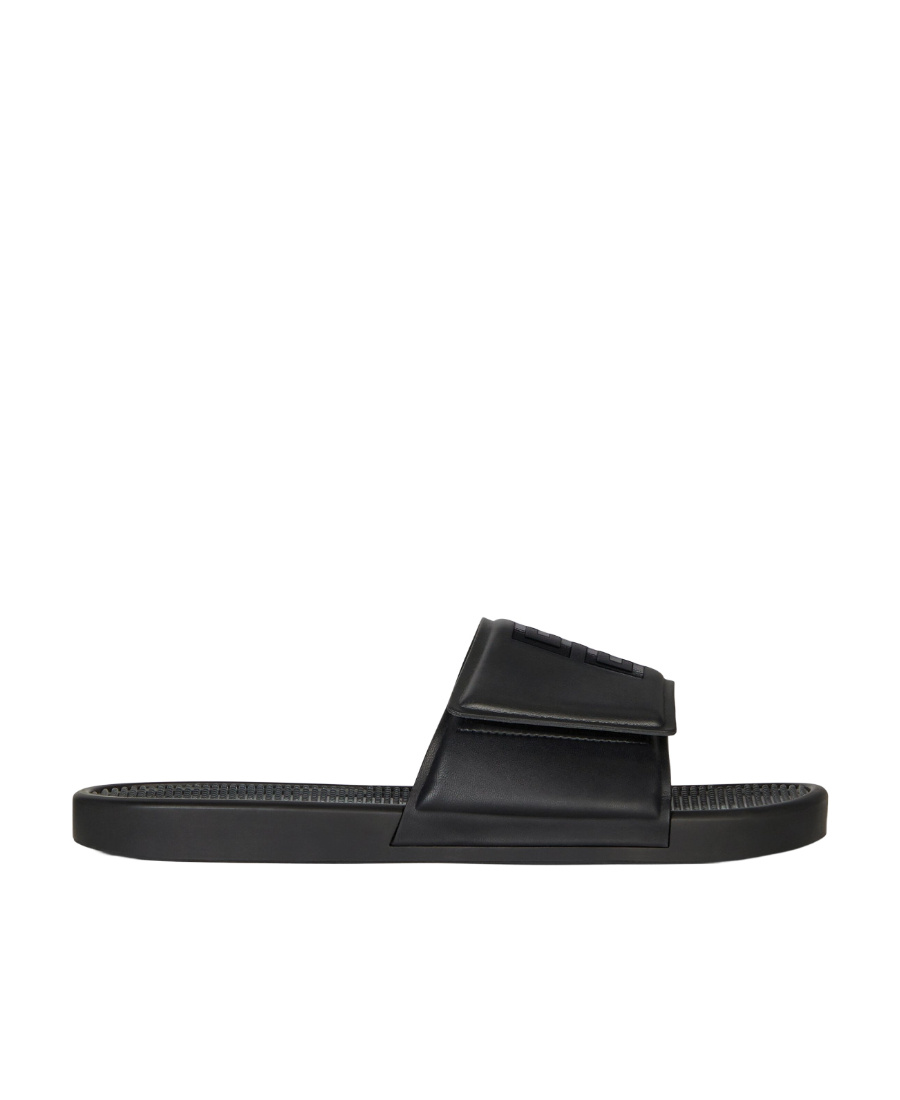 Givenchy Slide Scratch Flat Sandal In Black