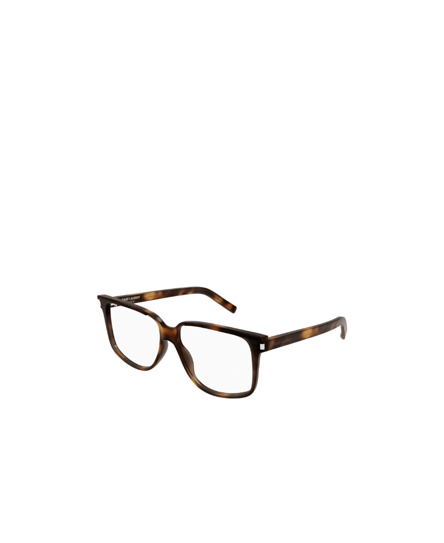 Saint Laurent Tortoiseshell-effect Square-frame Glasses In Black