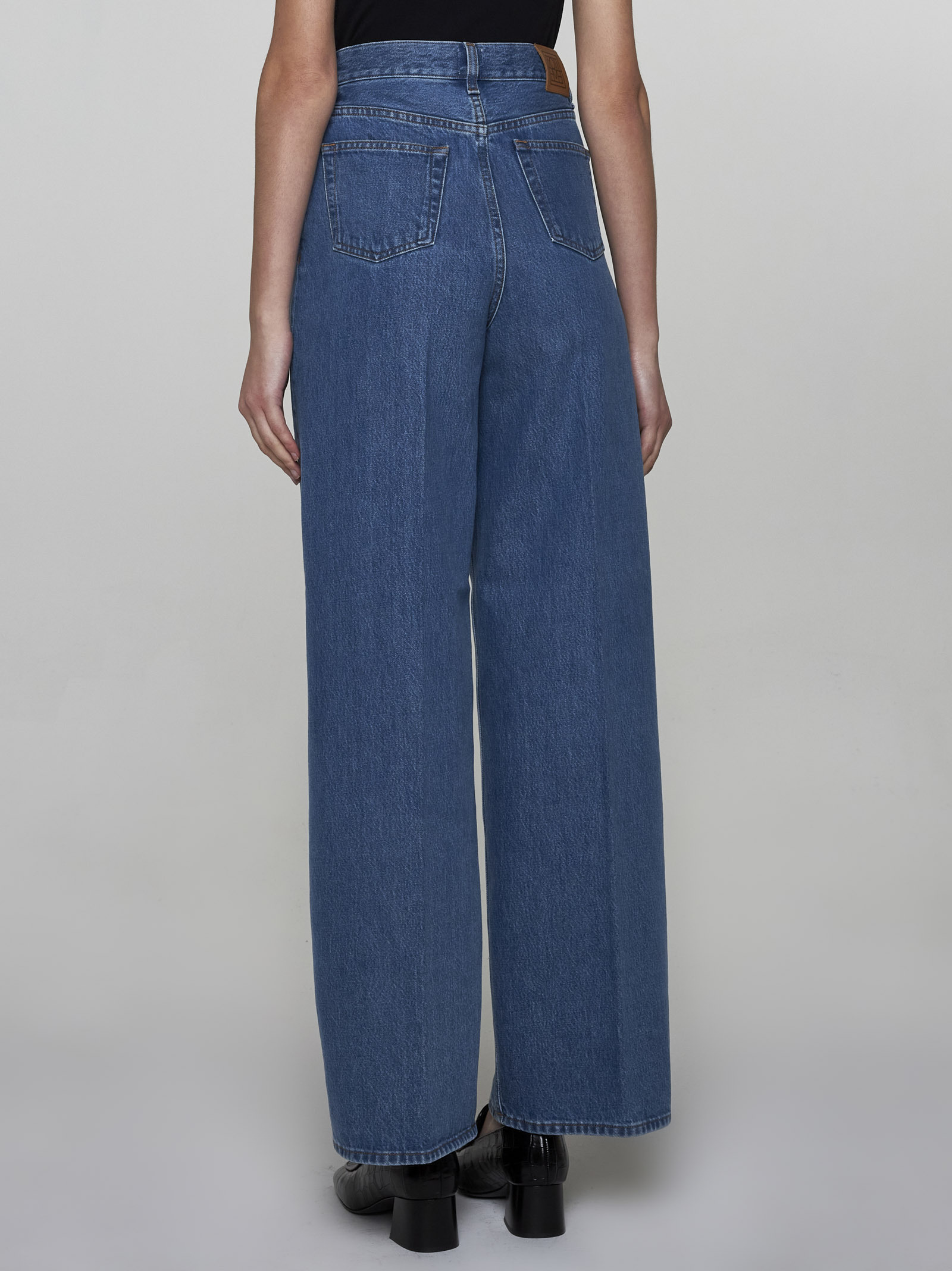 Totême High-waisted Wide-leg Jeans In Blue
