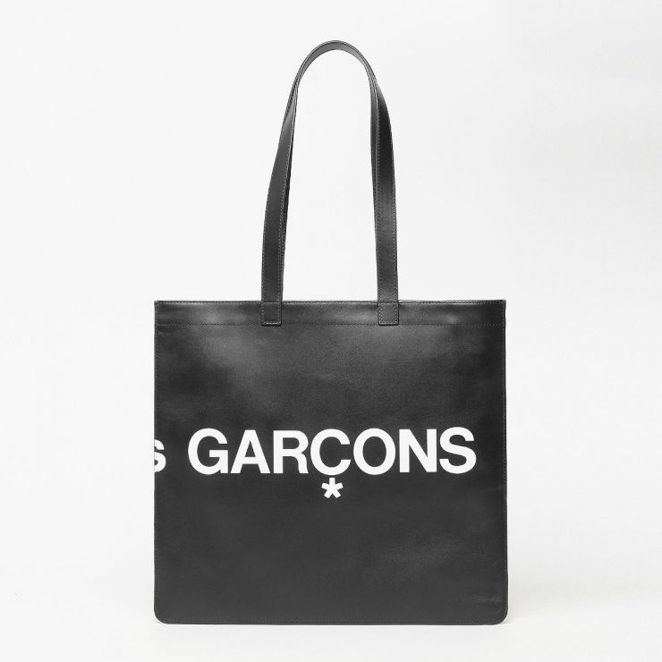 COMME DES GARÇONS HUGE LOGO LEATHER TOTE BAG 