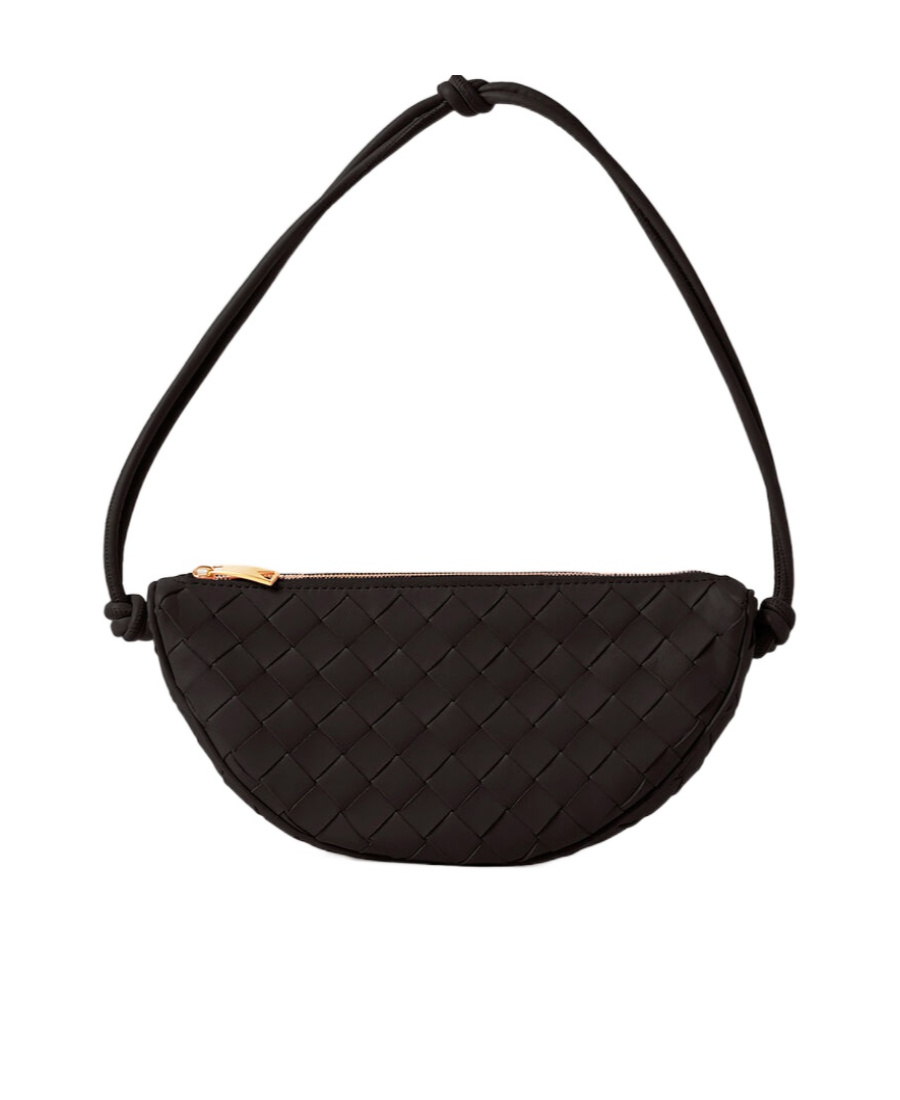 Bottega Veneta Half Moon Shoulder Bag In Black