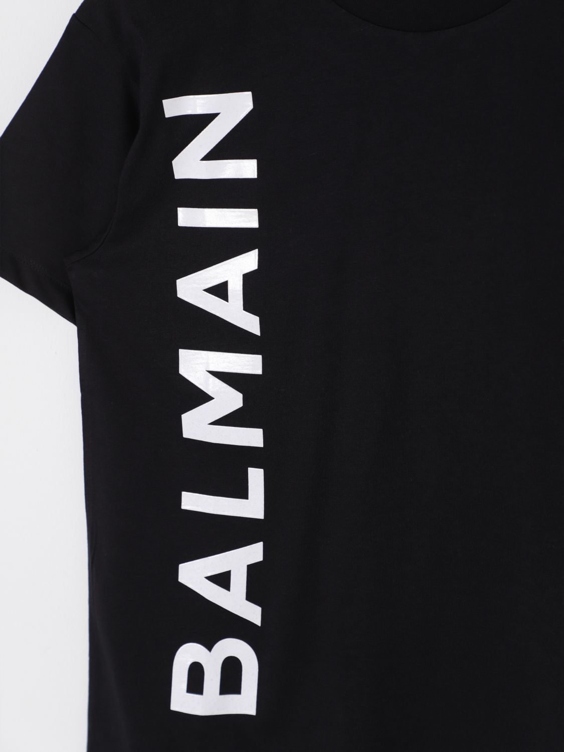 Balmain Logo-stamp T-shirt In Black