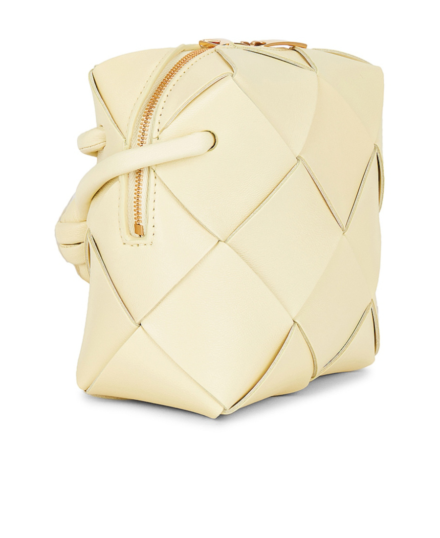 Bottega Veneta Logo Mini Shoulder Bag In Nude