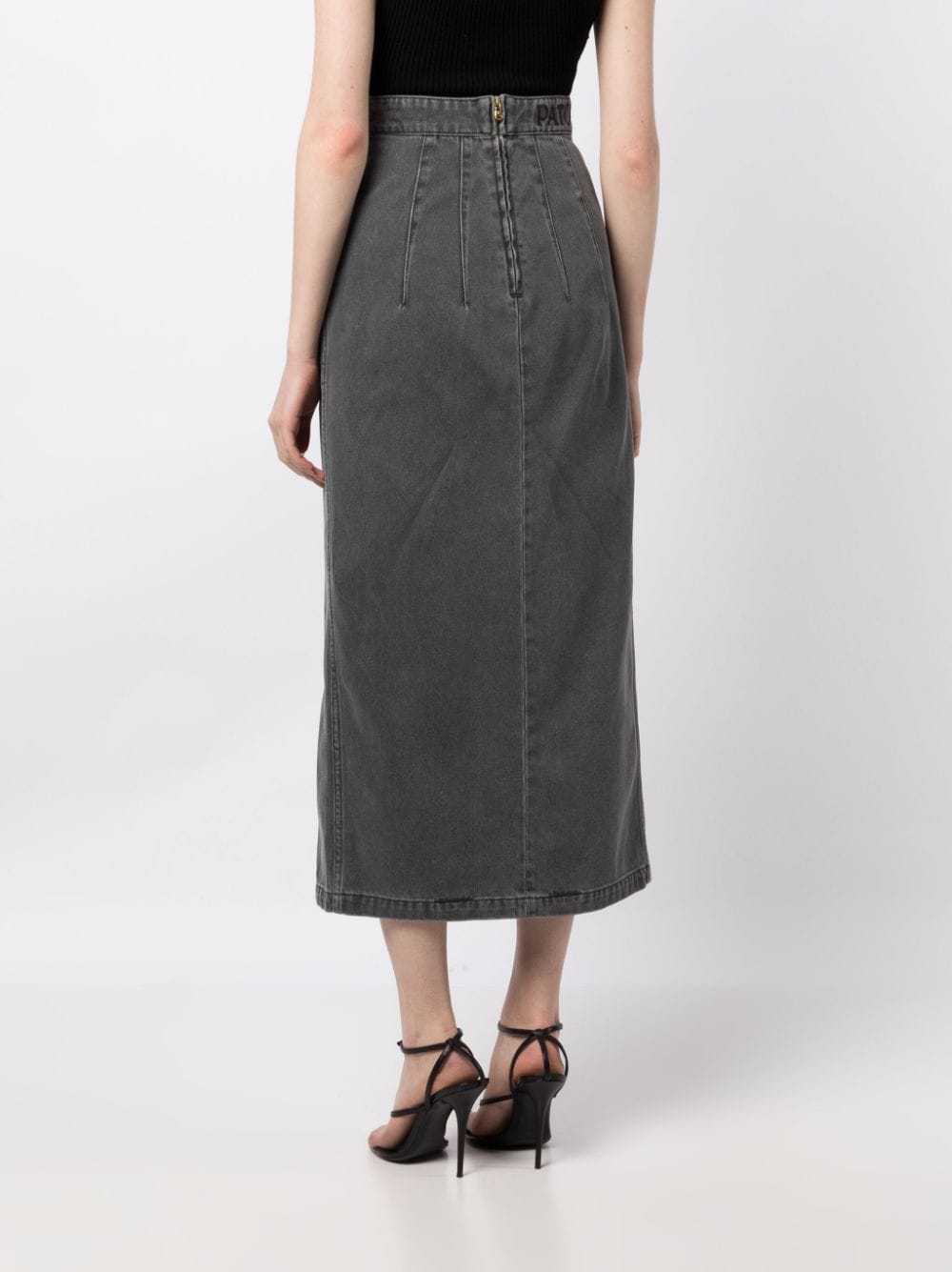 Patou Chic Midi Skirt In Black
