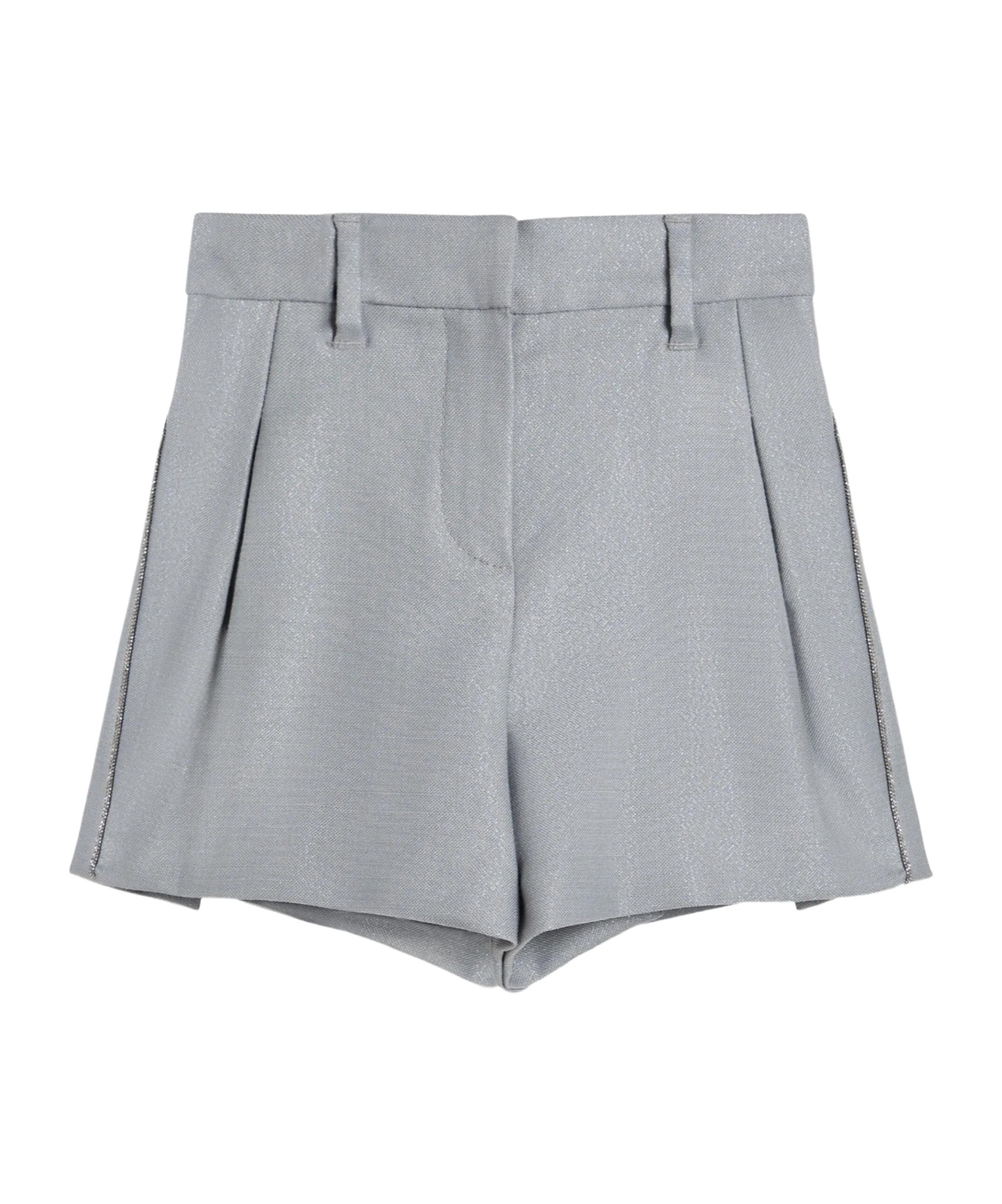 Brunello Cucinelli Wool Shorts In Gray