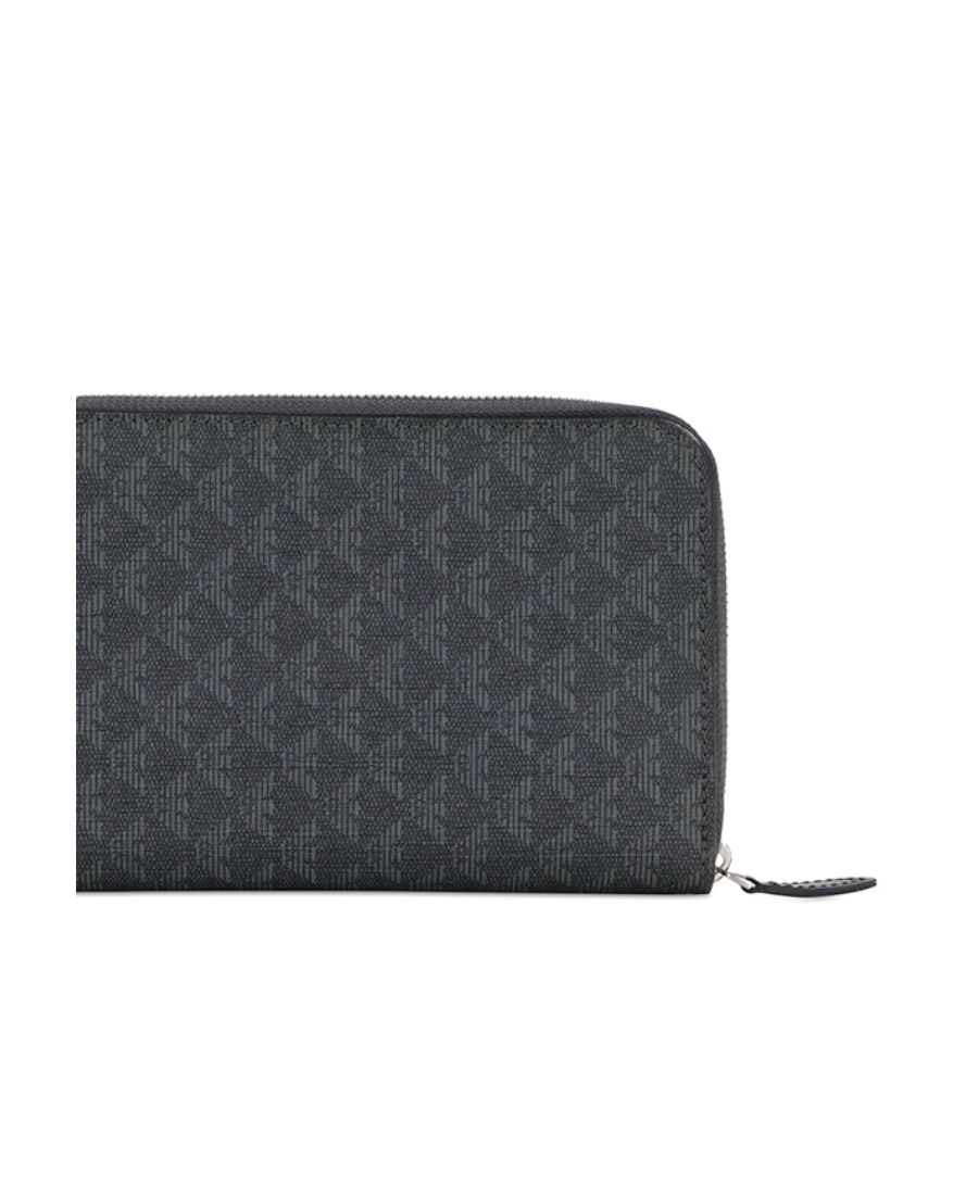 Emporio Armani Black And Gray Logo Details Handbag In Black