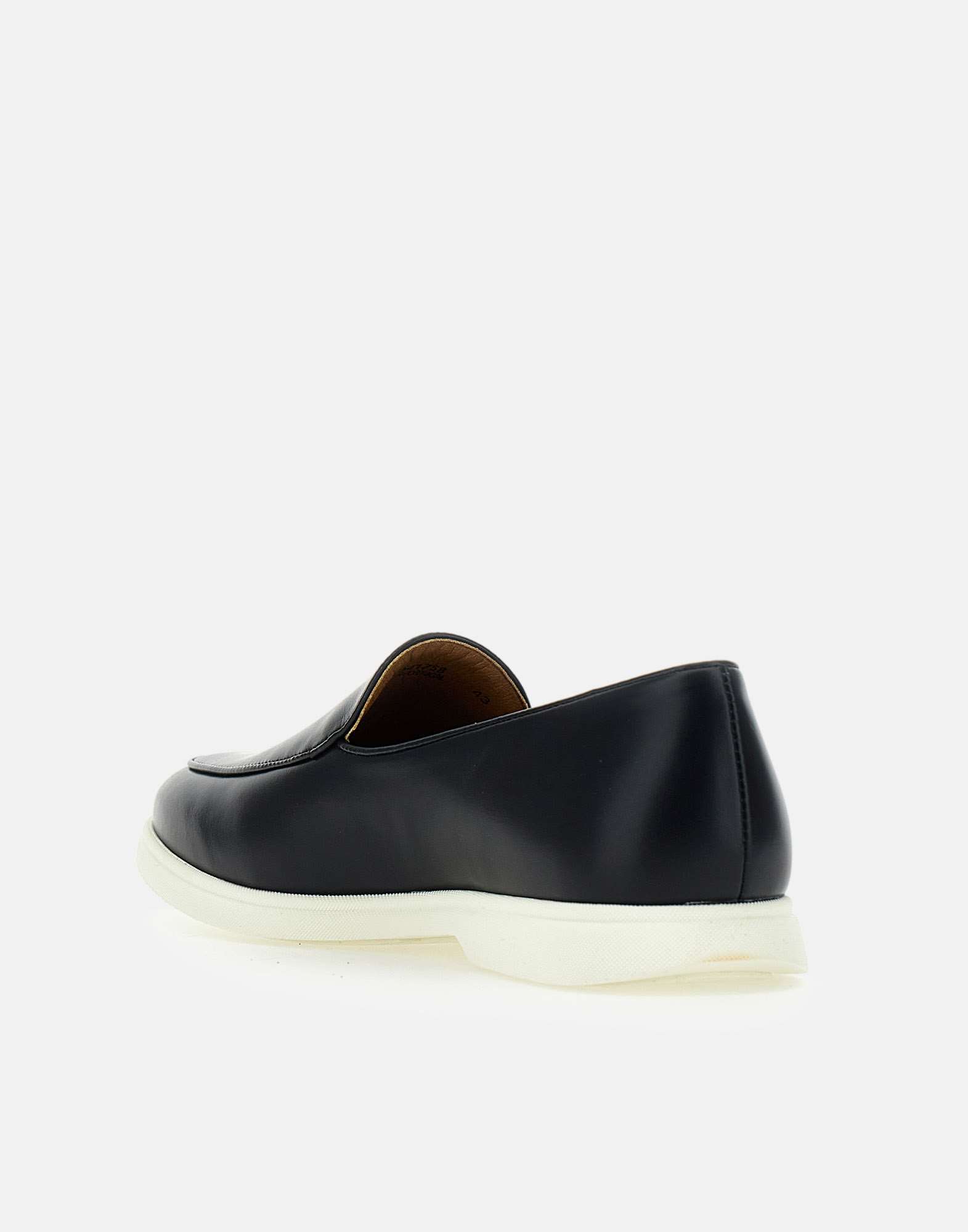 Hugo Boss Boss Sienne Midnight Blue Leather Loafer In Black