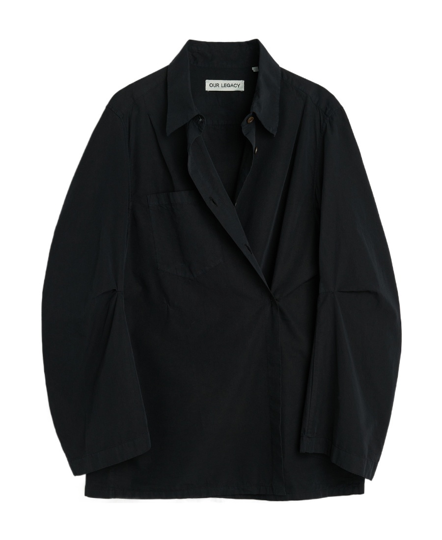 Our Legacy Oversized Long-sleeve Shirt In Black