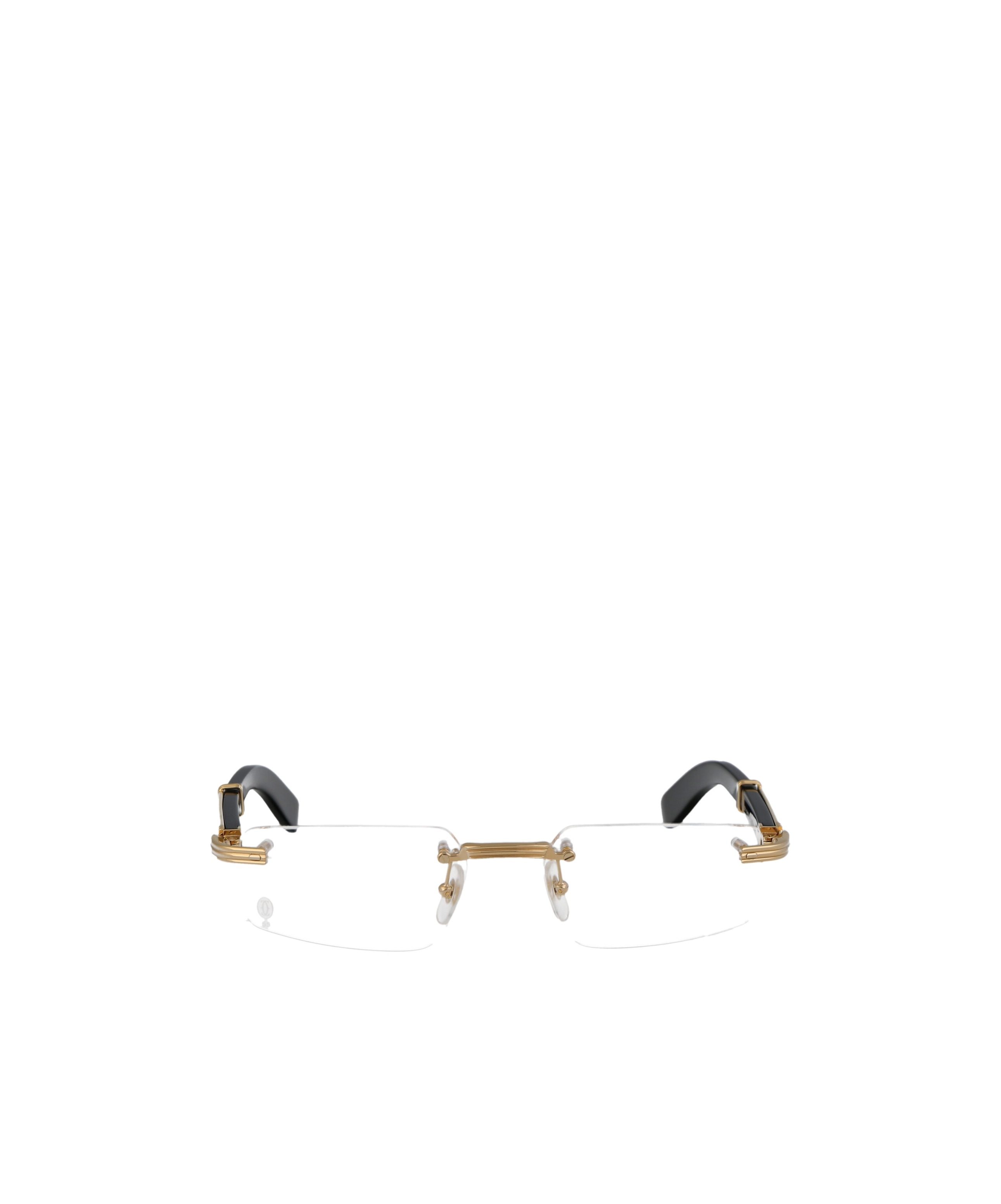 Shop Cartier Rimless Glasses In White