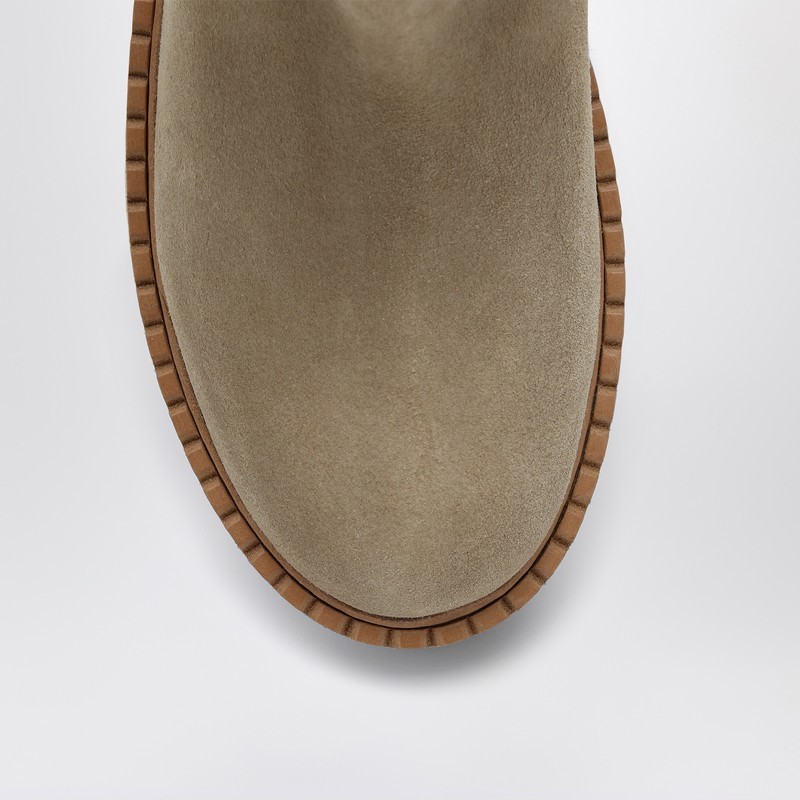 Prada Evolve Genuine Shearling Bootie In Brown