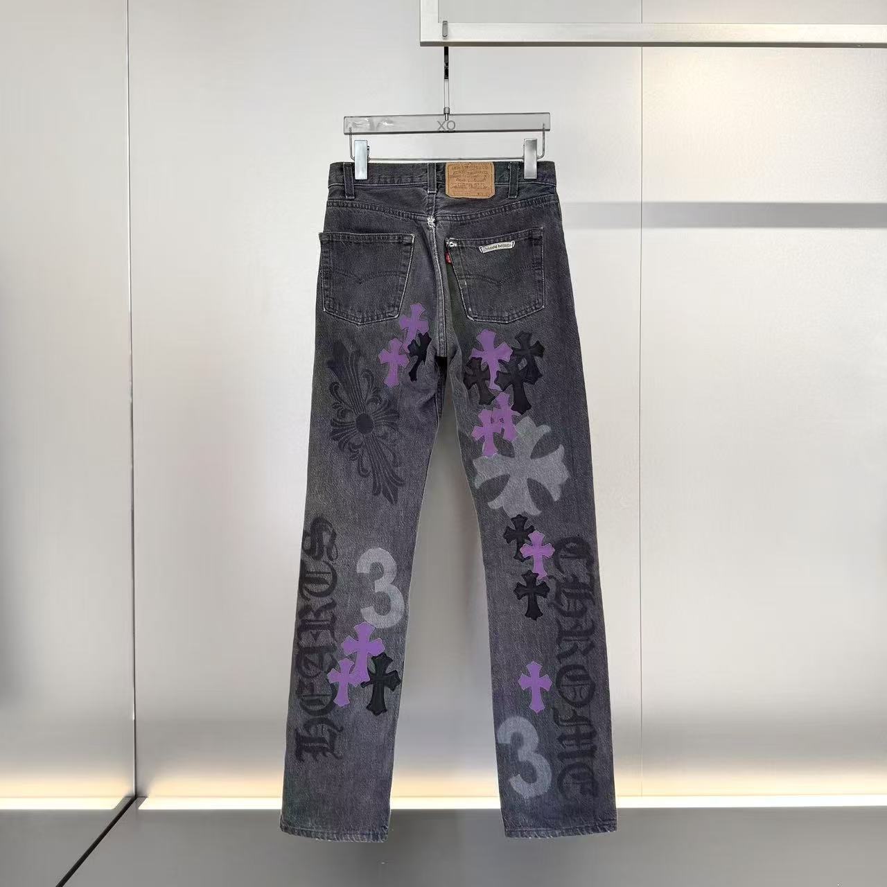 Chrome Hearts Belt Loop Jeans In Black