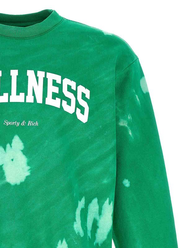 Sporty And Rich Sporty & Rich Wellness Printed Crewneck Sweatshirt In Green