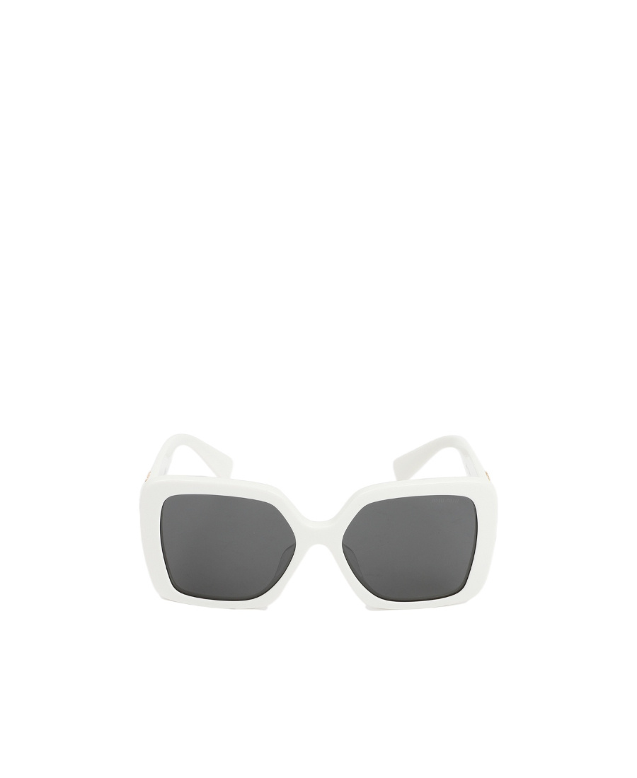 Miu Miu Logo Sunglasses In Gray