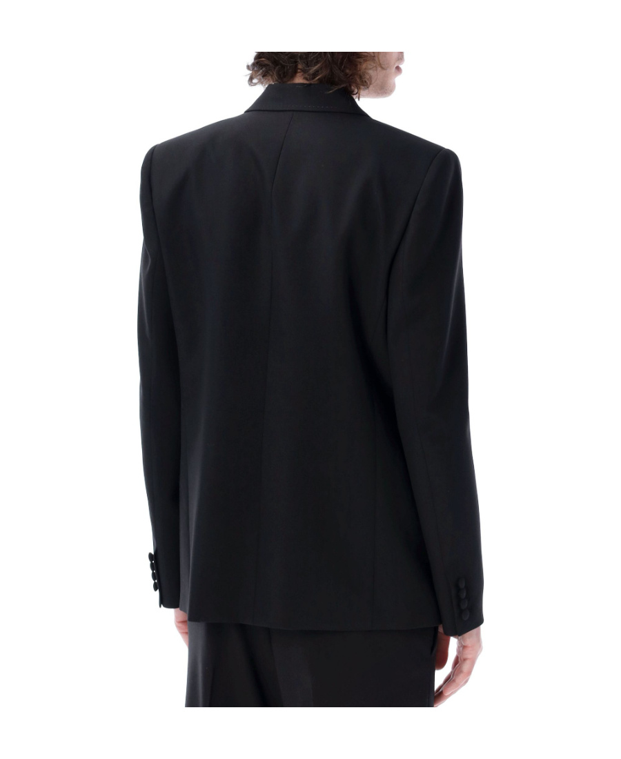 Valentino Logo-patch Single-breasted Blazer In Black