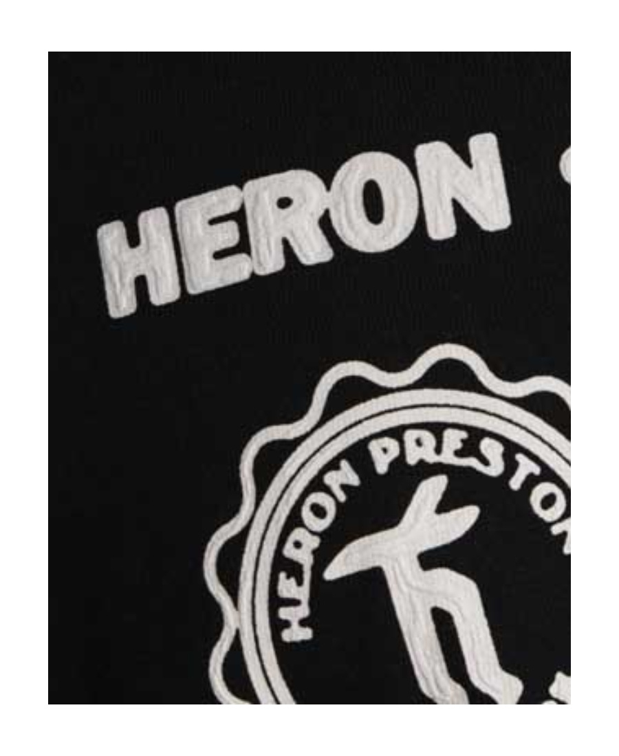 Heron Preston Medieval Heron Oversize Crewneck Sweatshirt In Black