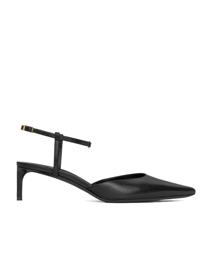 Celine Pointed High-heeled Sandals In Black