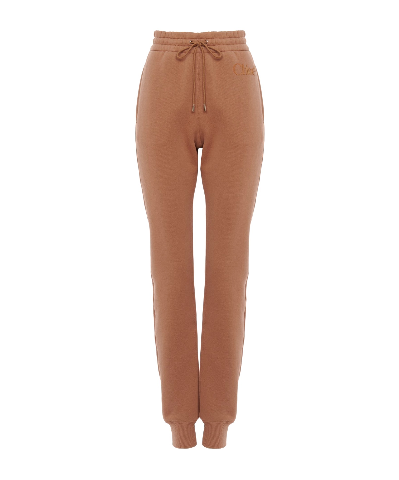 Chloé Elastic Waist Sweatpants In Brown