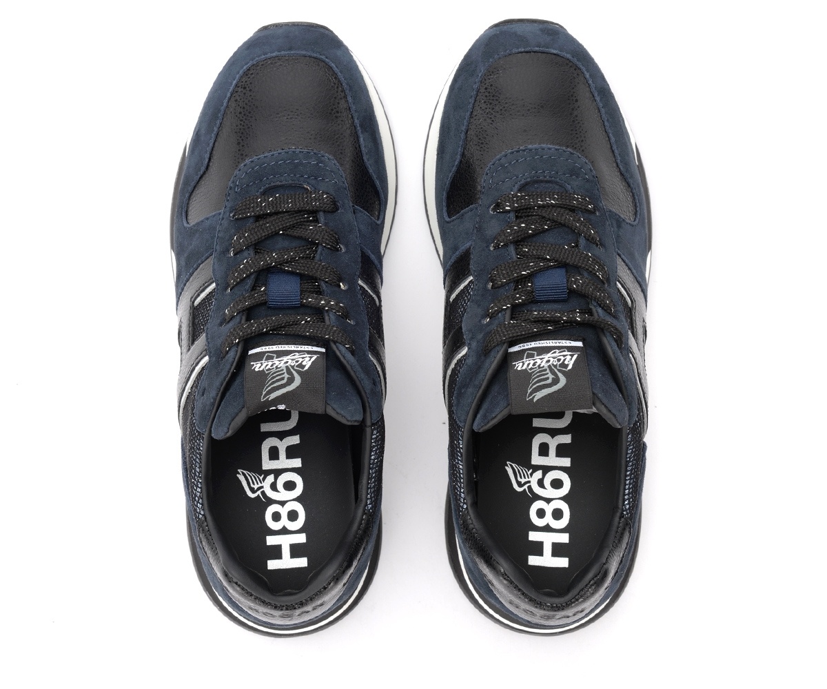 Hogan Stitching Low-top Leisure Sneakers In Black