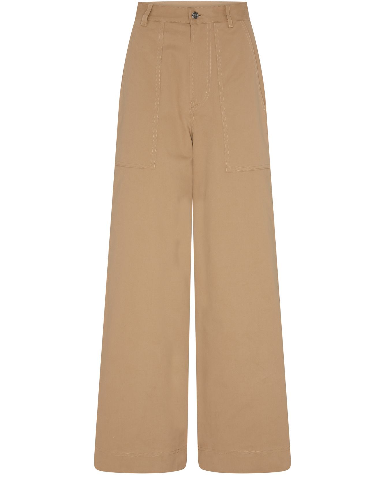 Moncler Belt-loop Casual Pants In Beige