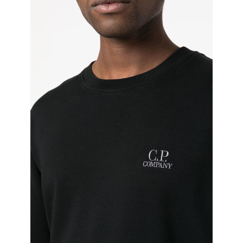 C.p. Company Logo-embroidered Sweatshirt In Black