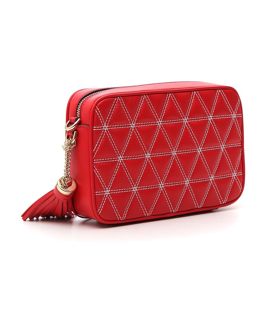 Michael Michael Kors Logo Quilted Shoulder Bag In Red