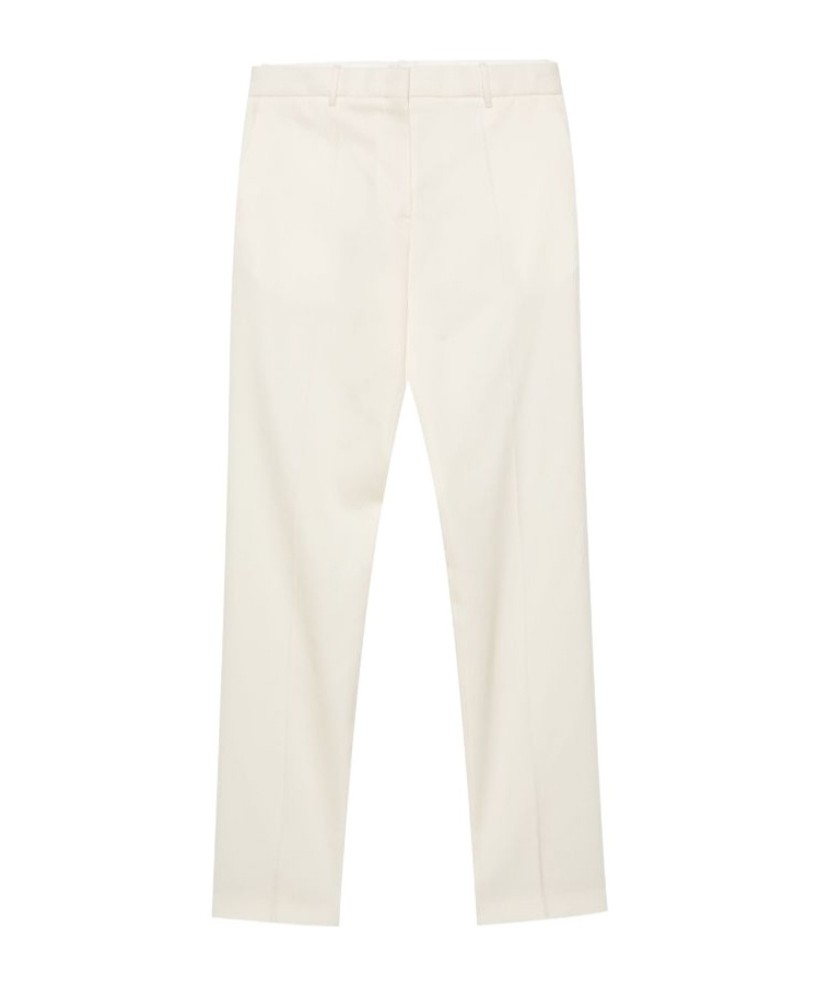 Jil Sander Pressed-crease Straight-leg Trousers In White