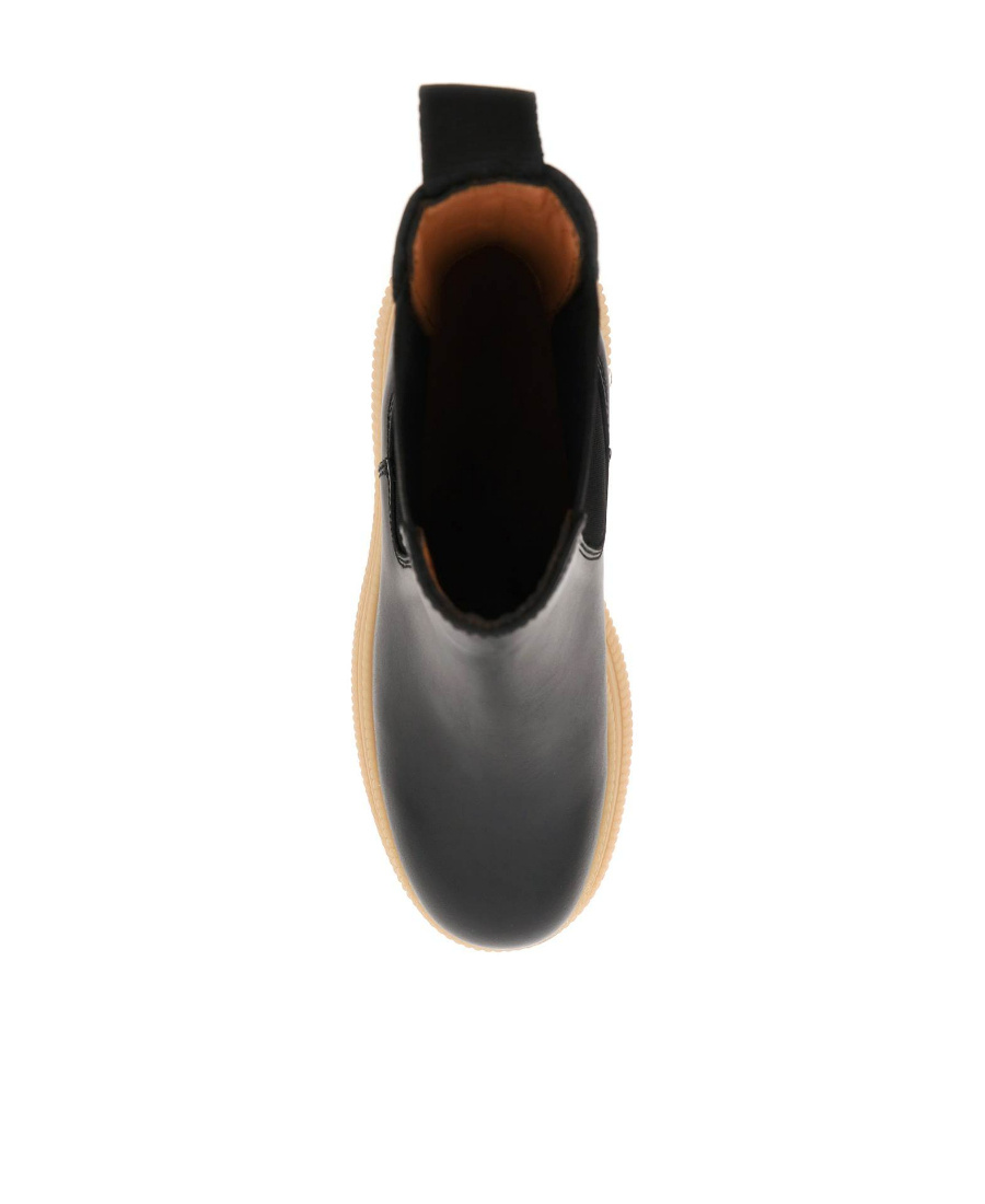 Ganni Chelsea Creepers Boots With Maxi Sole In Black In Black