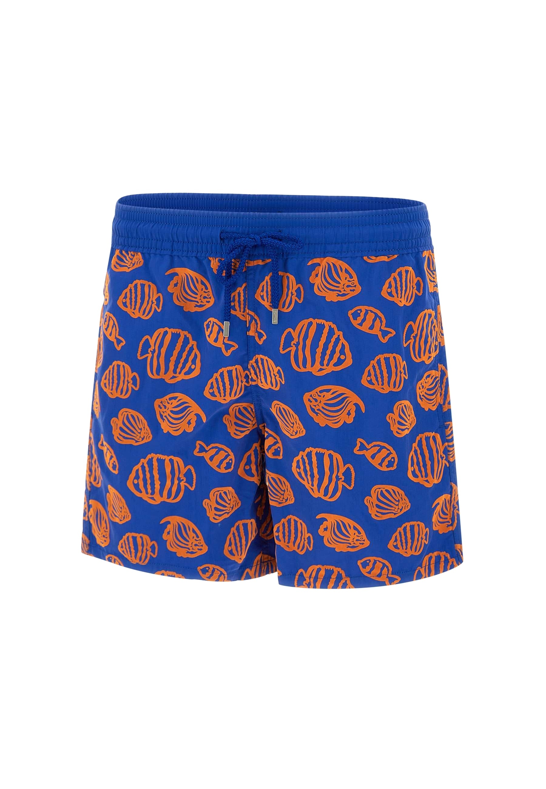 Vilebrequin Mens Marrakech Moorea Graphic-print Swim Shorts Xxl In Blue