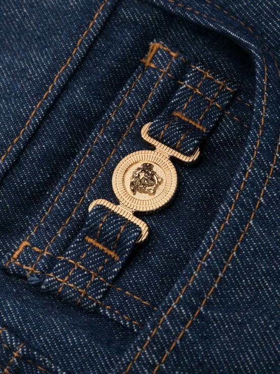 Versace Medusa Head-detailed Straight-leg Jeans In Blue