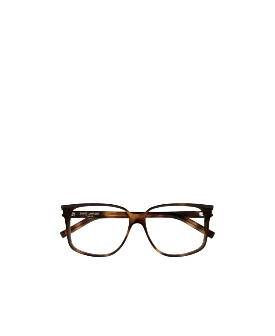 Saint Laurent Tortoiseshell-effect Square-frame Glasses In Black