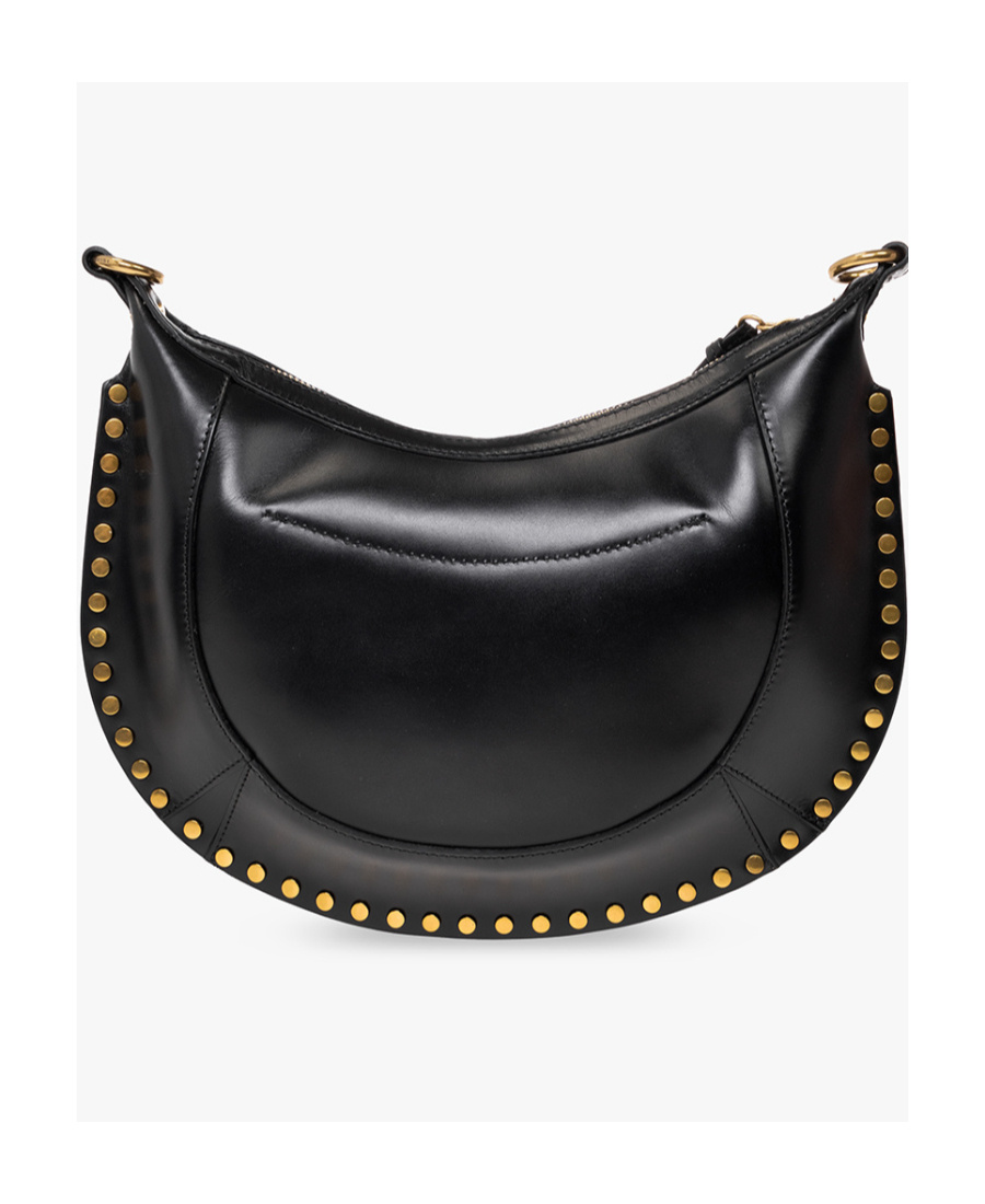 Isabel Marant Leather Shoulder Bag With Metal Details In Black
