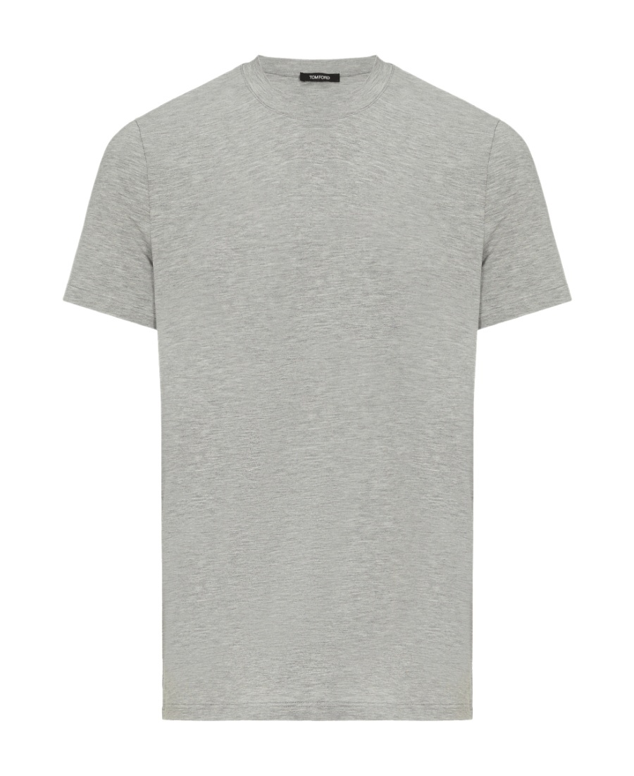 Tom Ford Short-sleeved Crewneck T-shirt In Gray