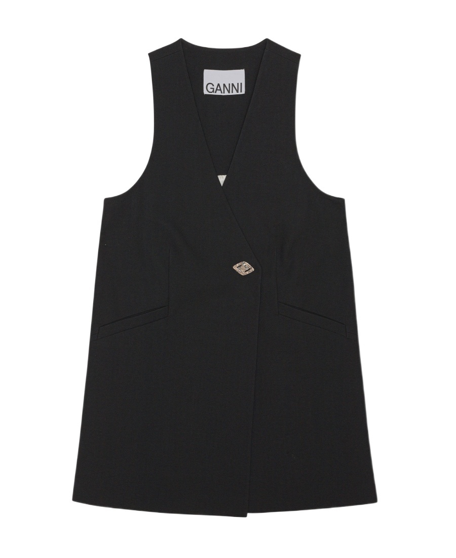 GANNI COTTON SUITING VEST