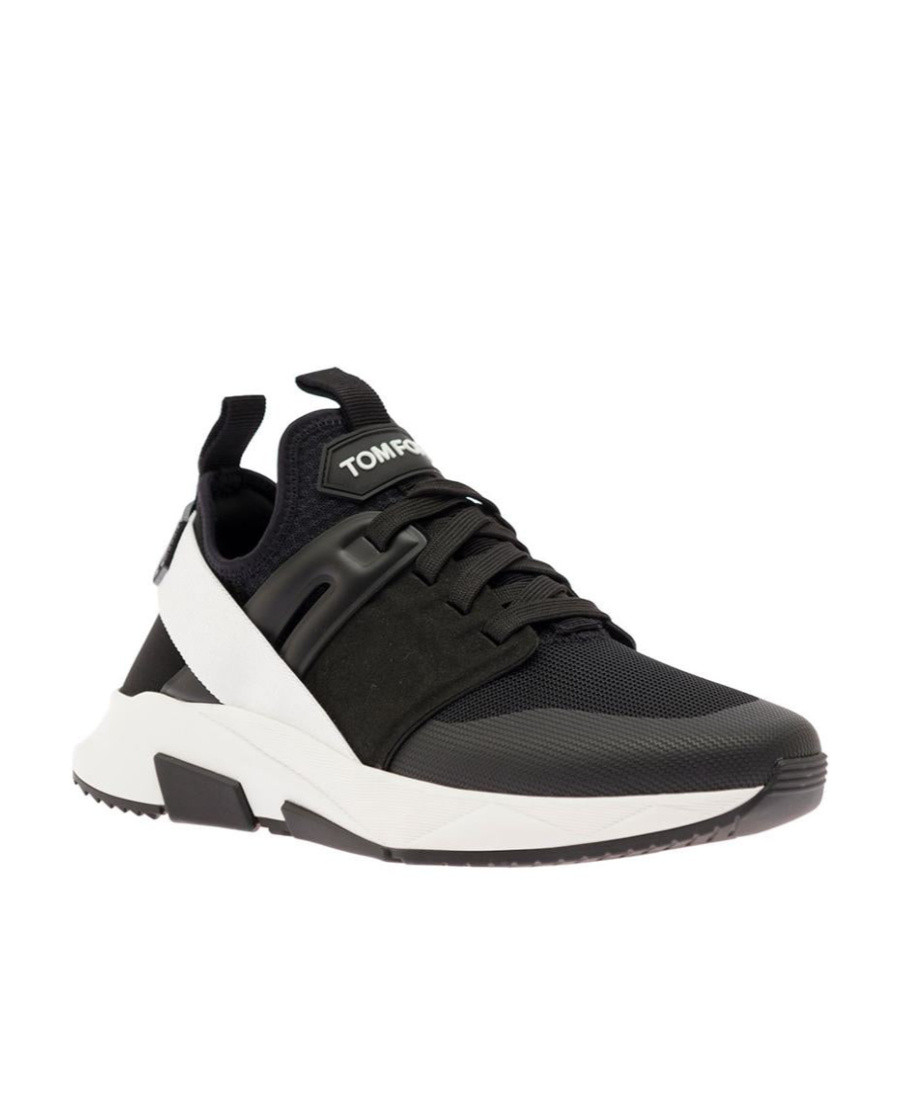 Tom Ford Neoprene And Suede Jago Sneakers Shoes In Black