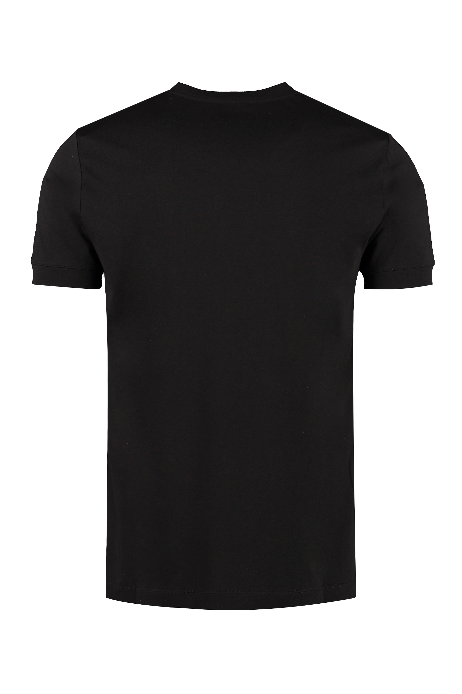 Giorgio Armani Borgonuovo 11 Cotton Jersey T-shirt In Black