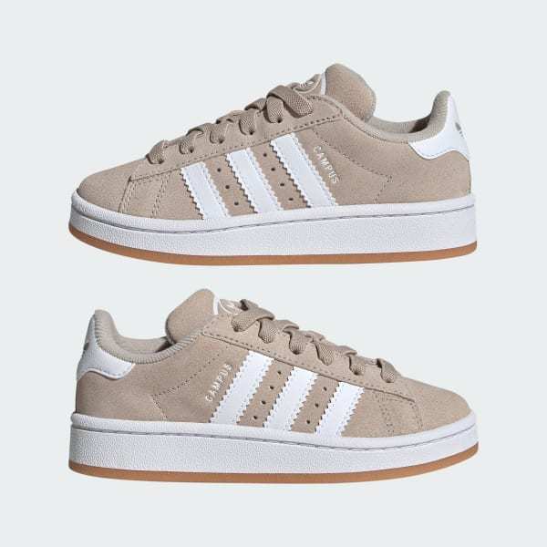 Adidas Originals Campus 00s Elastic-lace Sneakers In Nude