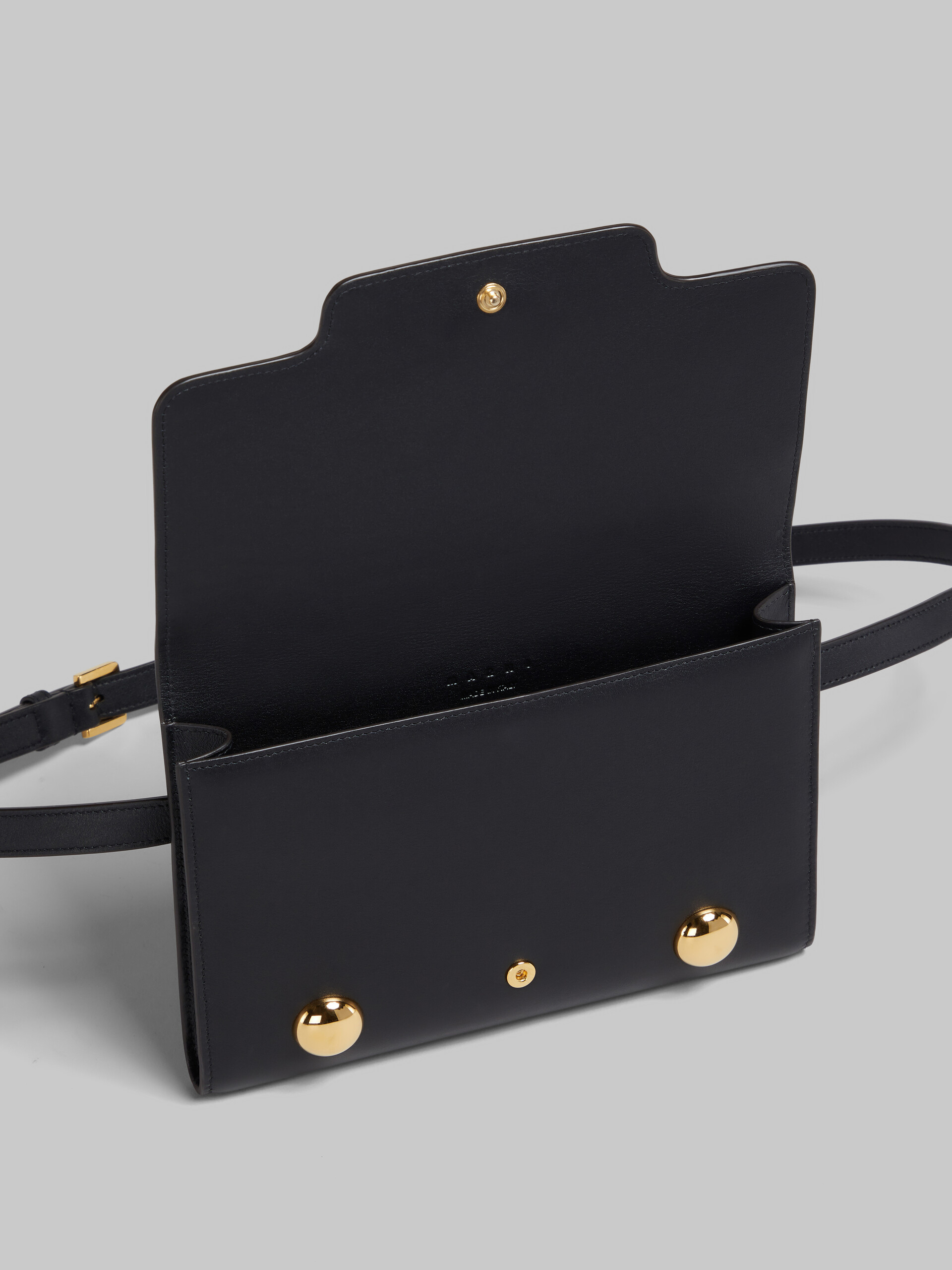 Marni Trunkaroo Leather Belt Bag In Black