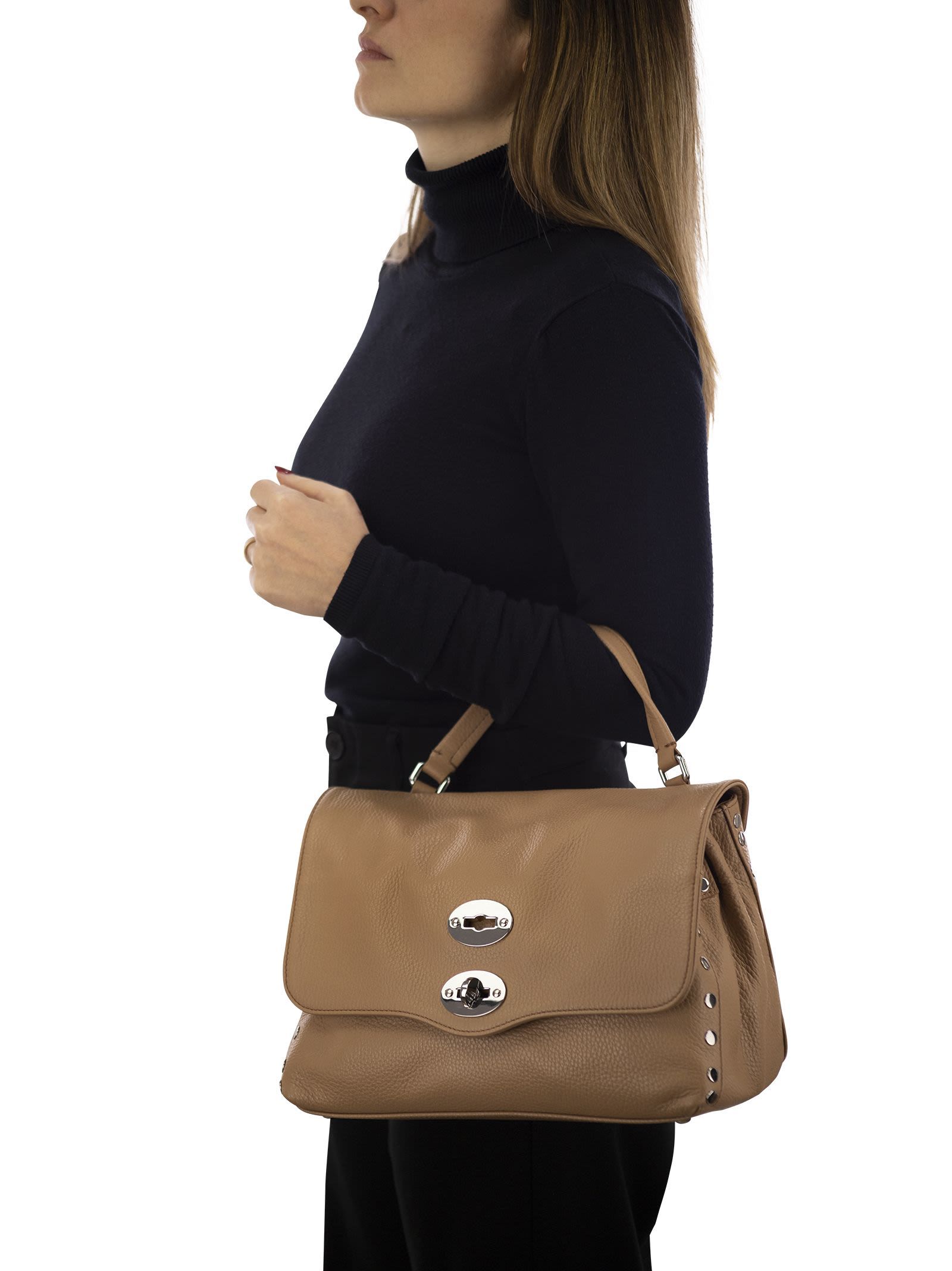 Zanellato Flip Shoulder Bag In Brown