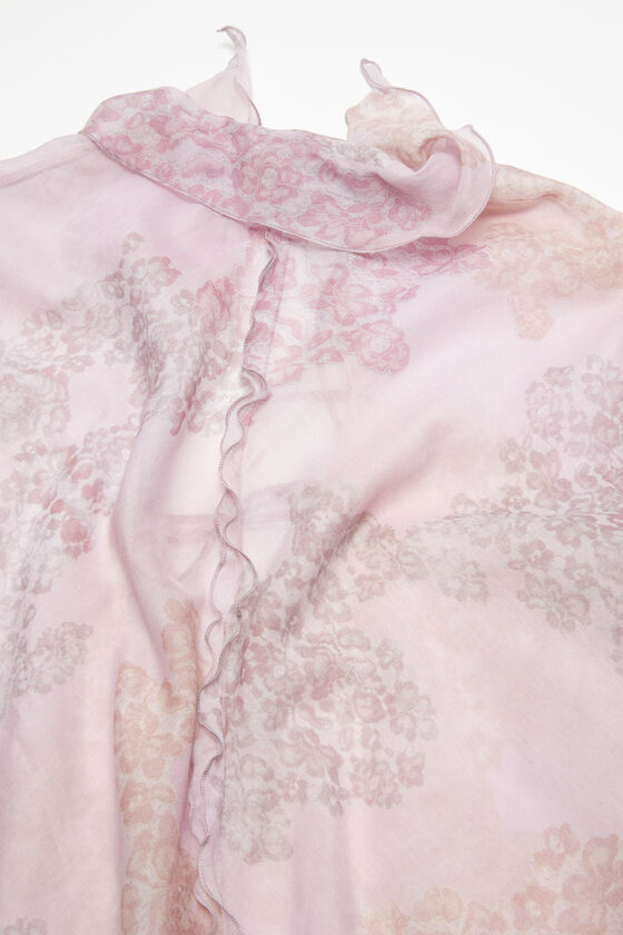 Acne Studios Womens Pink Daftan Floral-print Cotton And Silk-blend Maxi Dress In Pink