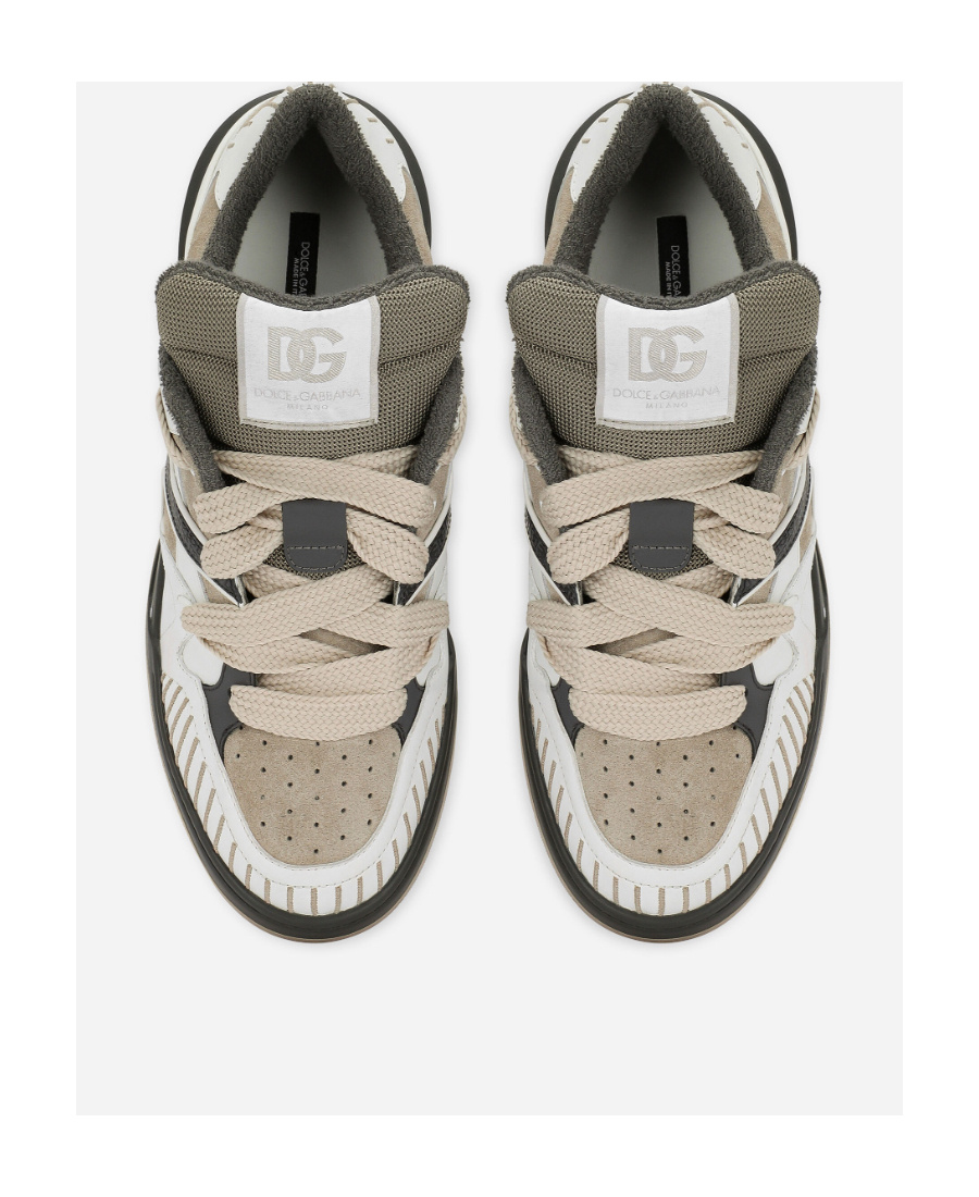 Dolce & Gabbana New Roma Leather Sneakers In Black
