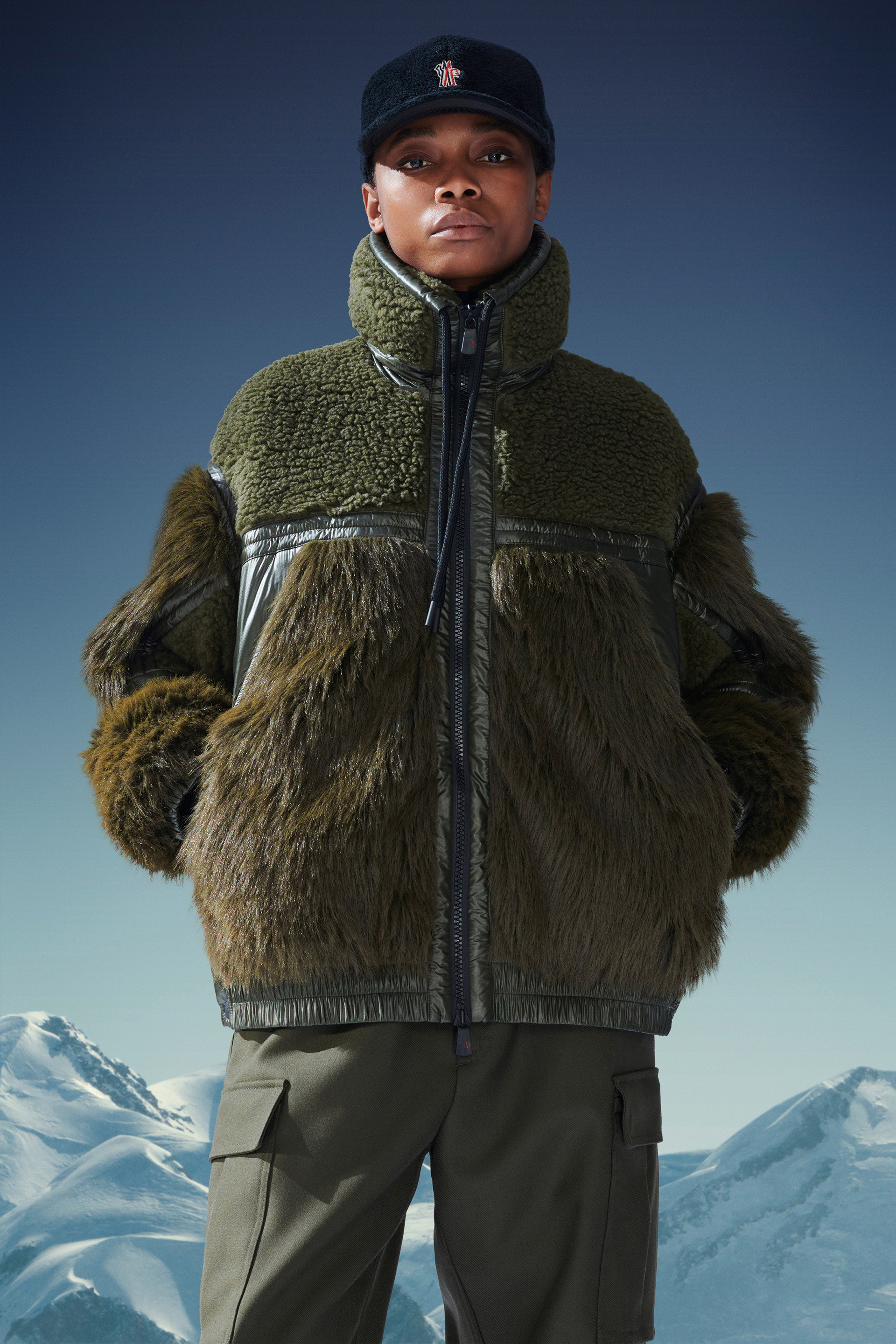 Moncler Yvoire Zipper Down Jacket In Green