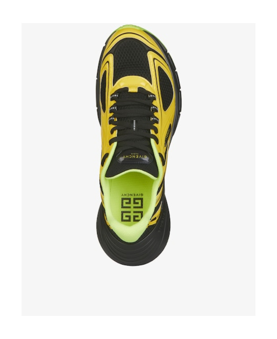 Givenchy Man Sneakers Yellow Size 8.5 Textile Fibers In Black
