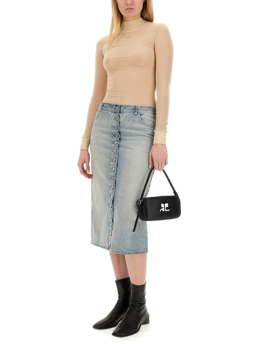 COURRÈGES COURRÈGES MULTIFLEX DENIM SKIRT