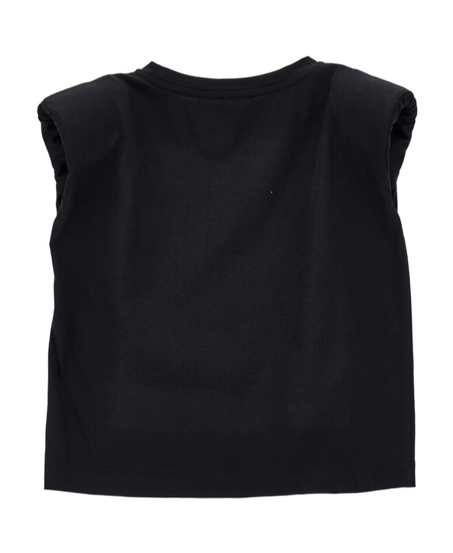 Monnalisa Star-studded Tank Top In Black