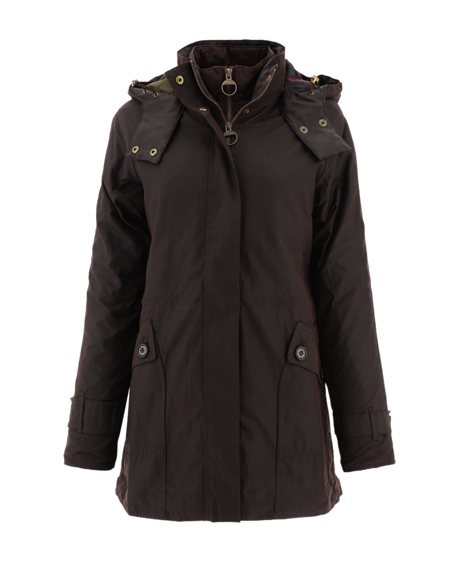 Barbour Cannich Wax Hooded Parka In Black