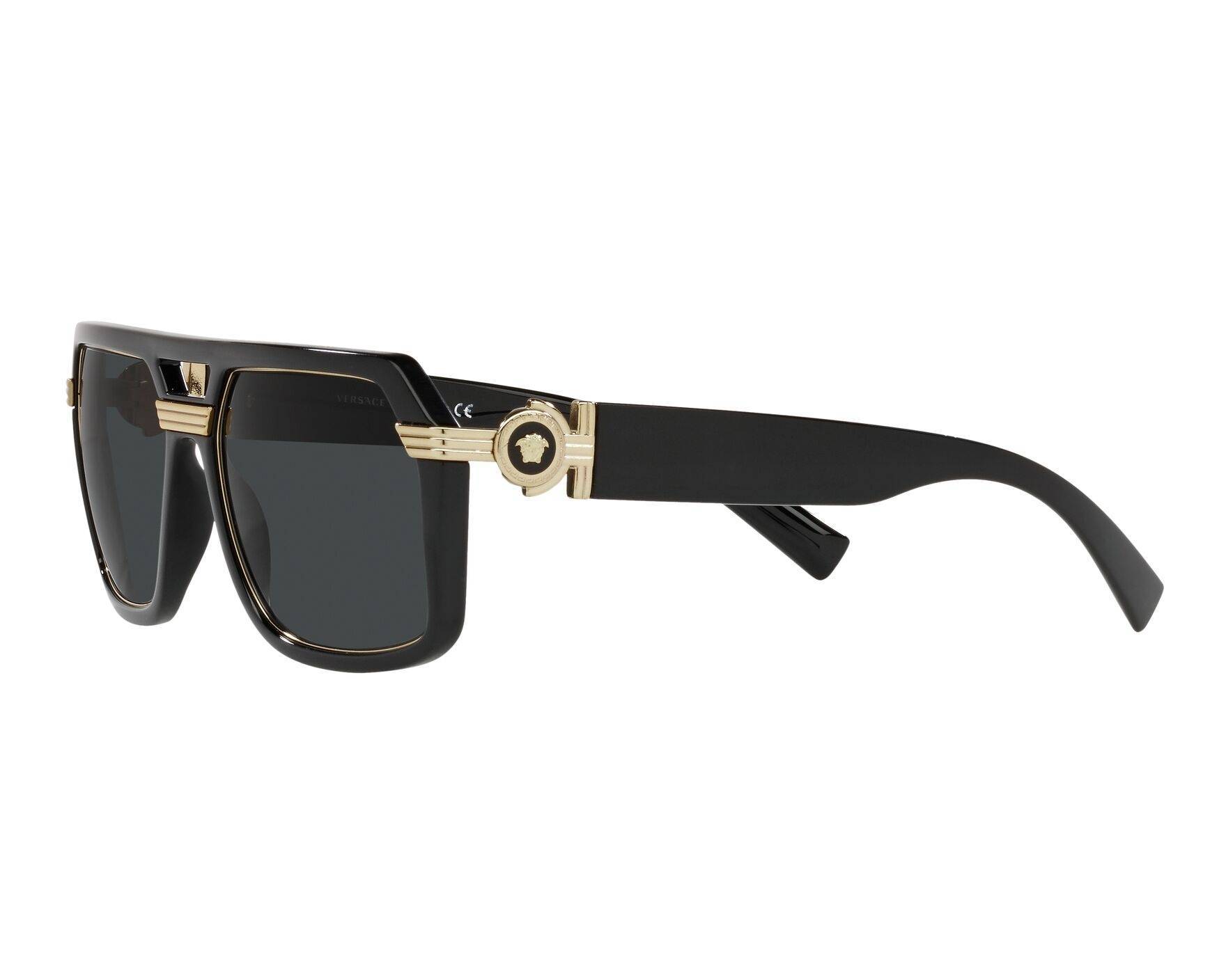 Versace Black Vintage Icon Pilot Sunglasses