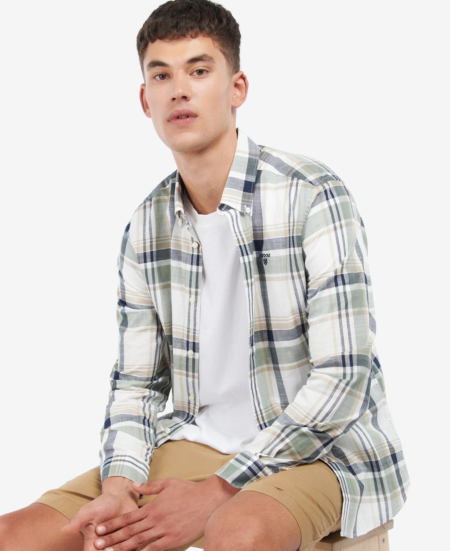 Barbour Long-sleeved Shirt In Gray