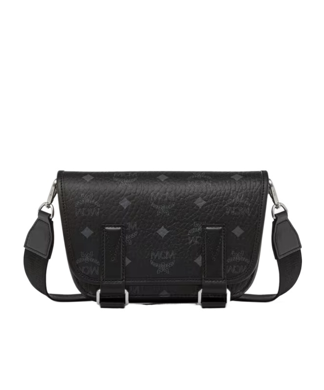 Mcm Logo Printed Messenger Bag