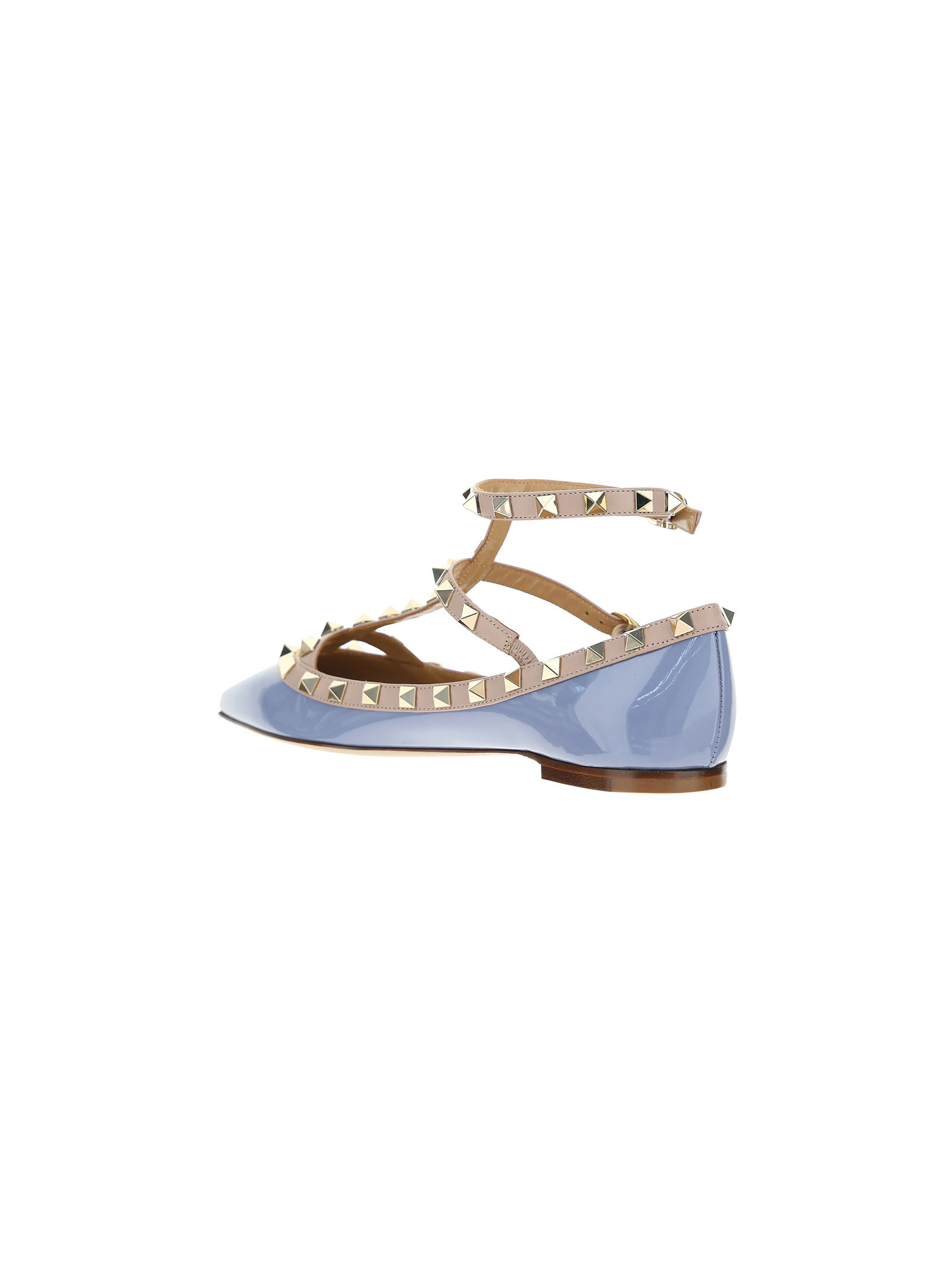 Valentino Garavani Rockstud Ballet Flats In Brown