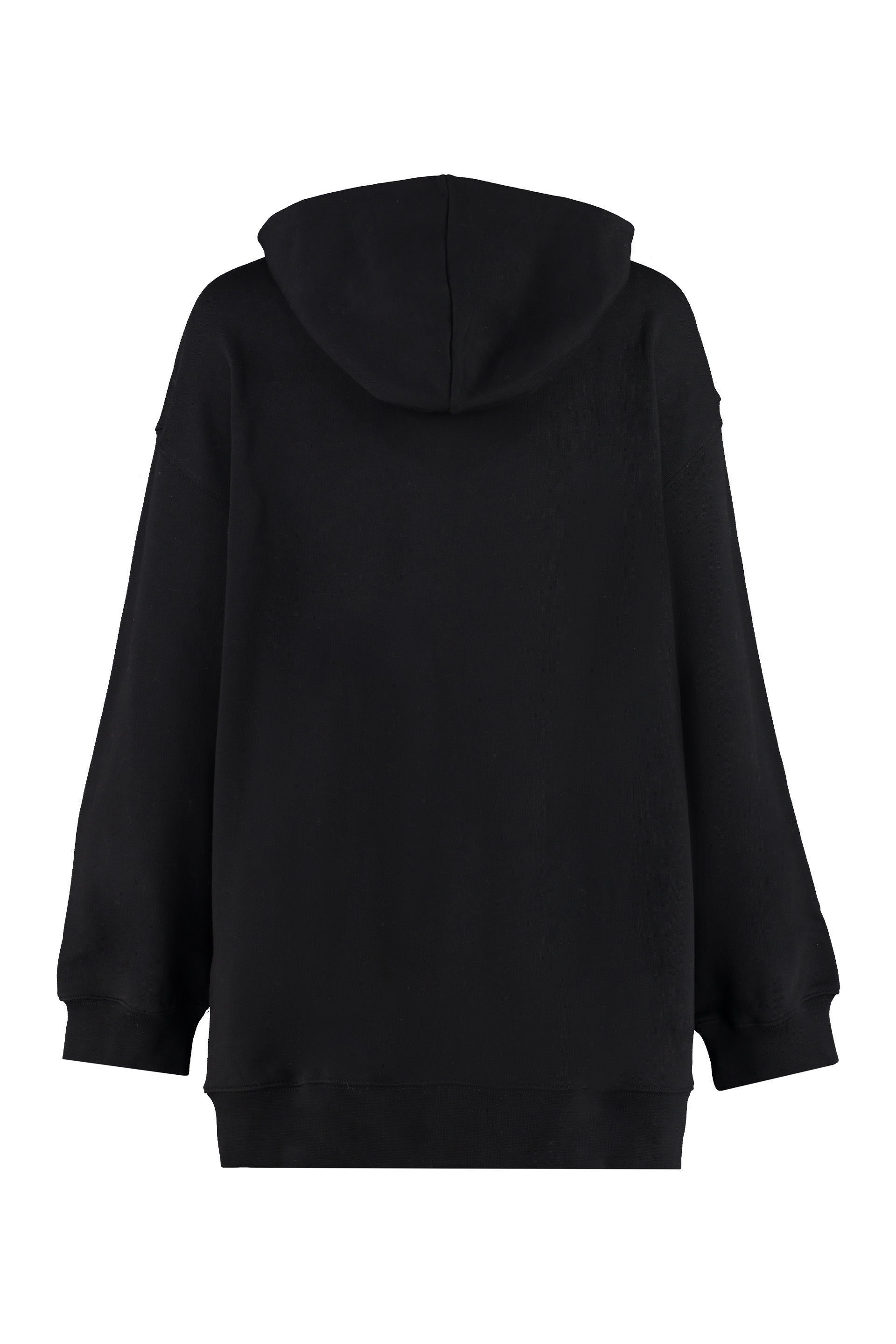 Msgm Graphic-print Hoodie In Black